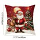 thumbnail image 3 of Fundas de almohada navideñas de 45x45 cm (17,7x17,7 pulgadas), fundas decorativas con tela suave y cremallera oculta para decoración del hogar. Funda de almohada de algodón., 3 of 6
