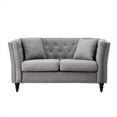 thumbnail image 5 of Home Square 2 Piece Set with Microfiber Living Room Loveseat and Chair in Gray, 5 of 13