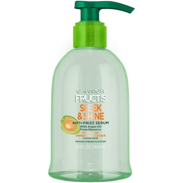 Garnier Fructis Sleek & Shine Anti-Frizz Hair Serum with Argan & Morocco Oil, 5.1 fl oz