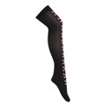 thumbnail image 4 of Xijirk Lace Up Print Thigh High Stockings Crisscross Pattern Gothic Over Knee Socks Halloween Cosplay Hosiery Hot Pink,One Size, 4 of 7