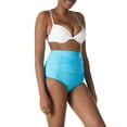 thumbnail image 3 of RELLECIGA Women's Sky Blue High Waisted Ruched Bikini Bottom Size X-Large, 3 of 13