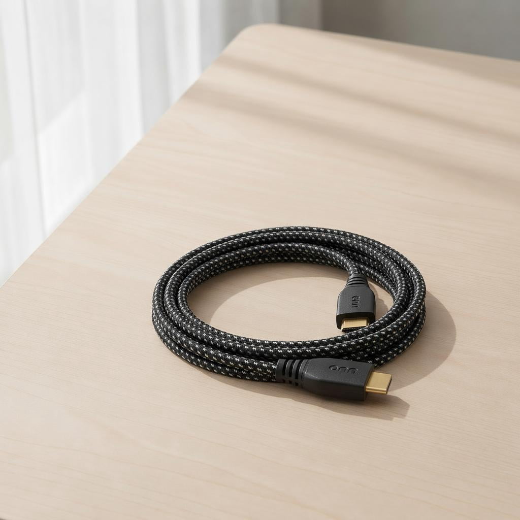 onn Ultra High Speed 8K UHD HDMI Cable, Black, 3'