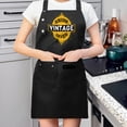 thumbnail image 2 of Vintage Style 2 Pack Bib Apron Set - Adjustable with 2 Pockets Black & " SALEVIENE & BAKERY " Text Perfect for Cooking & Baking for Men and Women, 2 of 6