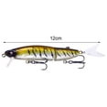 thumbnail image 6 of Tnobhg Bionic Hard Bait with Double Hooks 3D Fisheye Simulation Bass Fishing Lures 2-Jointed Swimbait Slow Sinking Lure Bait for Freshwater Saltwater Fishing Tackle, 6 of 8