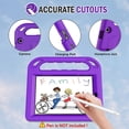 thumbnail image 3 of SUPNICE Kids Case for Onn 8” 2022 Gen 3, Built-in Screen Protector Lightweight Handle Friendly Kickstand Cover for Walmart Onn 8 Tablet Model TBGRY 100071483 (2022 Release), Purple, 3 of 7