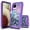 Galaxy Cloud, variant on Samsung Galaxy A12 Case, Rosebono 3in1 Hybird Graphic Designed Gradient Quicksand Glitter Liquid Floating with Frame Bumper Protective Armor Case Samsung Galaxy A12 (Purple Marble)