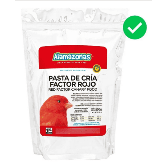 Pasta de Cría Factor Rojo 500g Alamazonas