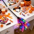 thumbnail image 6 of LED Light Up Witch Broom, Colorful Halloween Broomstick with 3-Section Detachable Design for Haunted House, Porch, Party Props, Costumes and Holiday Decor, 6 of 7