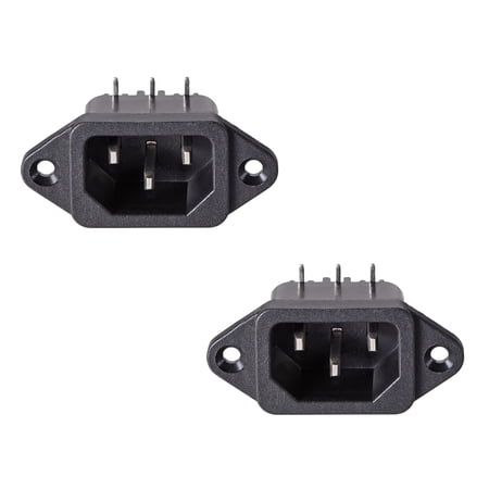 C14 Panel Mount Plug Adapter AC 250V 10A/15A 3Pins IEC Inlet Module Plug Power Connector Socket Right Angle 2Pcs price history on PriceWatchPro
