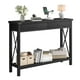 thumbnail image 2 of Mesa de entrada de 43", consola estilo granja con 2 niveles, mesa estrecha para sofá con estante, para pasillo o sala, 2 of 7