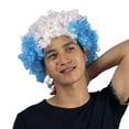 thumbnail image 4 of Qarigey Payaso peluca pelo Navidad pelos sintéticos aficionados al fútbol multiusos multicolor Headwearing disfraz divertido Cuidado del cabello Argentina Tamaño libre Qarigey CE015200-04, 4 of 6