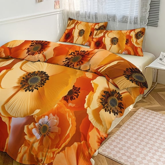 Poppy (10) Duvet Cover Set Bedding Set Polyester Quilt Cover for Bedroom Decoration