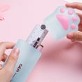 thumbnail image 2 of Summer Saving!Back_to_School Saving!School_Supplies!Under $1 dollars!Special Pencil Case Pouch, Cats Paw Shaped Plastic Pencil Case Multifunctional Stationery Organizer, Green, 2 of 9