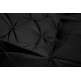 thumbnail image 3 of Chezmoi Collection Berlin Black Pinch Pleat King Comforter Set, 3-Piece, Soft Pintuck, Lightweight All Season Microfiber Bedding, 3 of 9