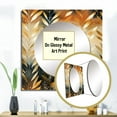 thumbnail image 3 of Designart "Golden Gilded Chevron Reverie I" 0 Square Mirror For Wall Decor - Large Gold Square Printed Wall Mirror Art - Square Glam Mirror - Wall Mounted Square Large Mirror, 3 of 5