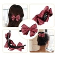 thumbnail image 5 of 1 Pc Lace Hair Claws Lace Bow Hair Clips Large Red Bowknot Hair Clips Hair Accessories for Girls Women, 5 of 7