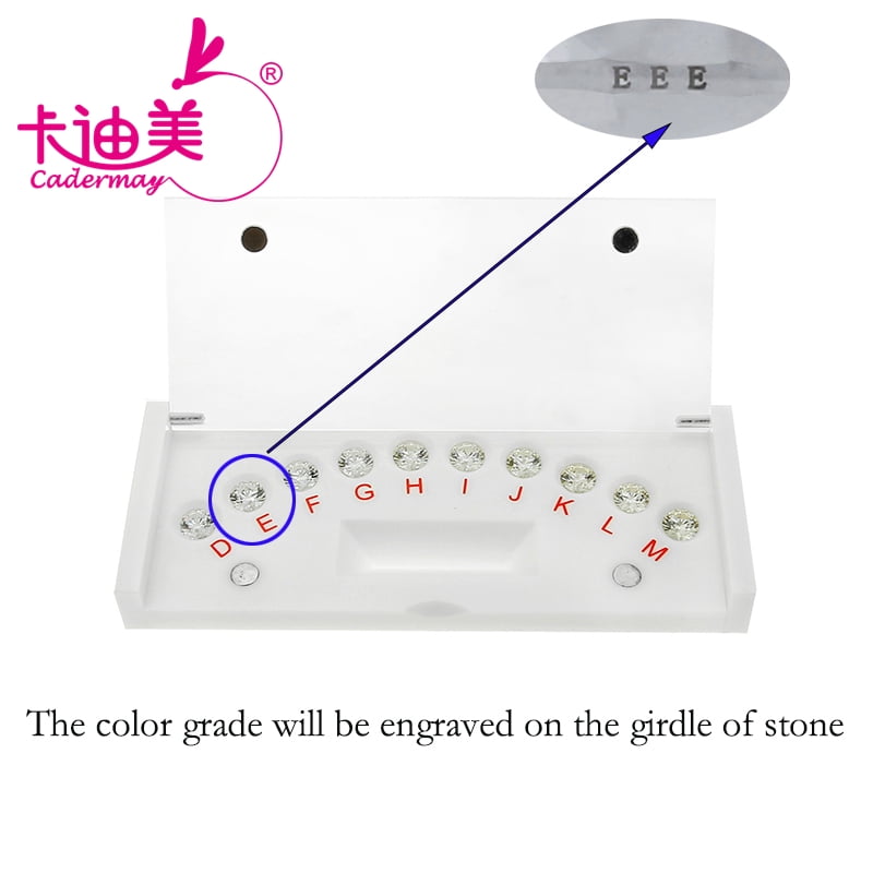 CADERMAY 4Cs Tester Teaching Tool Display Diamond Standard Scale Master Stone Round laser Cubic Zirconia Stone Jewelry