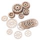 thumbnail image 5 of EeaseMX 50 piezas de rodajas de madera con engranajes colgantes, adornos artesanales creativos, accesorios decorativos para el hogar y el dormitorio (patrones surtidos), 5 of 7