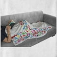 thumbnail image 6 of Letter H Soft Flannel Fleece Throw Blanket, Communication Tool Writing Language Element H Designed in Musical Notes Print, Cozy Plush for Indoor and Outdoor Use, 60" x 80", Multicolor, by Ambesonne, 6 of 6