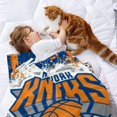 thumbnail image 2 of NEW YORK KNICKS anti-pilling, suave, ligera, esponjosa y acogedora de lujo para hogar y cocina – Perfecta para niños y adultos,100X80cm, 2 of 6