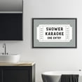 thumbnail image 2 of Stupell Industries Shower Singing Ticket Stub Black Framed Floater Canvas Wall Art design by Lettered and Lined, 21 x 31, 2 of 9