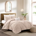 thumbnail image 1 of Grace Living Fitzgerald Polyester Comforter Set - Pleated, Solid Neutral Color, 1 of 6