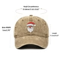 thumbnail image 4 of WULMLEO Unisex Vintage Christmas Baseball Hats Santa Pattern Embroidery Multi Sun Hats Gray One Size, 4 of 6