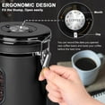 thumbnail image 4 of 2800ML Coffee Canister with Date Tracker&Transparent Window, 35OZ Coffee Container with 30ML Measure Spoon&4 co2 Valve, Coffee Bean Storage Container for Grounds Coffee, Beans, Tea(Black), 4 of 7