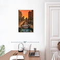 thumbnail image 3 of Elephant Stock Chicago River Wall Art - Vertical Canvas Wall Art - Living Room Wall Decor - Places Canvas - Orange And Teal Decor - 16" x 24", 3 of 8