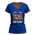 thumbnail image 3 of MEICHEN Women's American 250th Anniversary Shirts Summer Short Sleeve Graphic Tees V Neck Patriotic Blouses Tops, 3 of 5