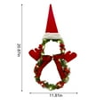 thumbnail image 3 of EUDIDV Festive String Lights Christmas Wreath Outdoor,Christmas Wreath, Prelit Christmas Wreath With Lights Small Artificial Xmas Wreath ,Winter Snowflake Christmas Wreath For Door Hanging XmasLights, 3 of 7