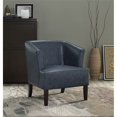 thumbnail image 2 of Simpli Home Longford Leather Tub Chair in Denim Blue, 2 of 6
