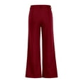 thumbnail image 5 of fartey 2025 Wide Leg Trousers for Women Relaxed Casual Solid Color Beach Trousers with Zipper Button Pockets Yoga Sports Pants, 5 of 6