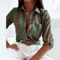 thumbnail image 4 of Women Spring Elegant Turn Down Colar Blouse Vintage Popular Printing Slim Shirts Autumn Office Ladies Fashion Long Sleeve Tops, 4 of 7