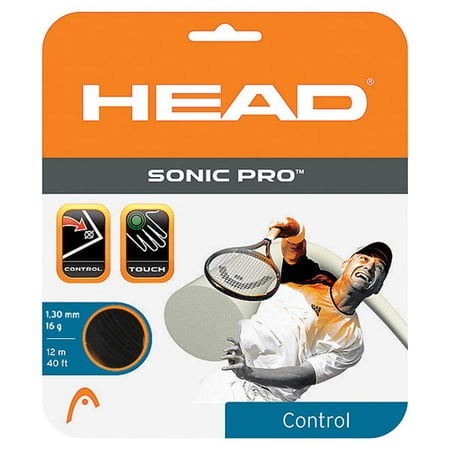 Pro Tennis String - Sonic Pro 16g Strings Black