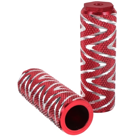 Aluminum Alloy Bike Pegs for Sturdy and Wear Resistant Red Color Fits Various 1 Pair