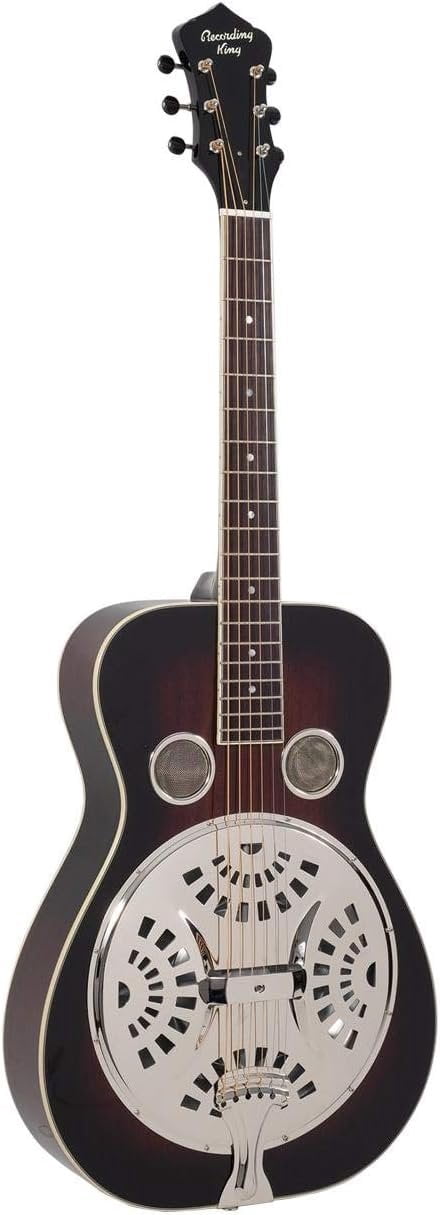 Recording King RR-36-VS Maxwell Series Round Neck Resonator Guitar Vintage Sunburst