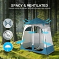 thumbnail image 4 of WYDK 2 Room Shower Tent, 7.5 FT Instant Pop Up Shelter with Carrying Bag, Privacy Changing Room Tent,Perfect for Portable Toilet, Camping, Dressing, Outdoor Indoor, Easy Set Up,Blue, 4 of 6