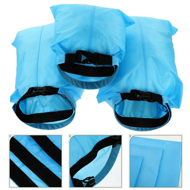 CRAFTHROU 3Ud Bolsa Impermeable De Nylon Azul Con Enrollable Para Camping Y Navegación