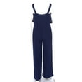 thumbnail image 4 of Zaldita Kids Girls Sleeveless Birthday Party Jumpsuit V Neck Pleated Wide Leg Pants Romper Playsuit Navy Blue 8, 4 of 7