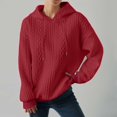 thumbnail image 2 of WENWU Womens Hoodie Long Sleeve Lightweight Pullover for Women Soft Hoodie Red Sweater Fall Outfits for Women Casual Clothes, 2 of 5