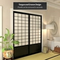 thumbnail image 6 of Red Lantern 7 ft. Tall Zen Shoji Sliding Door Kit - Black, 6 of 8