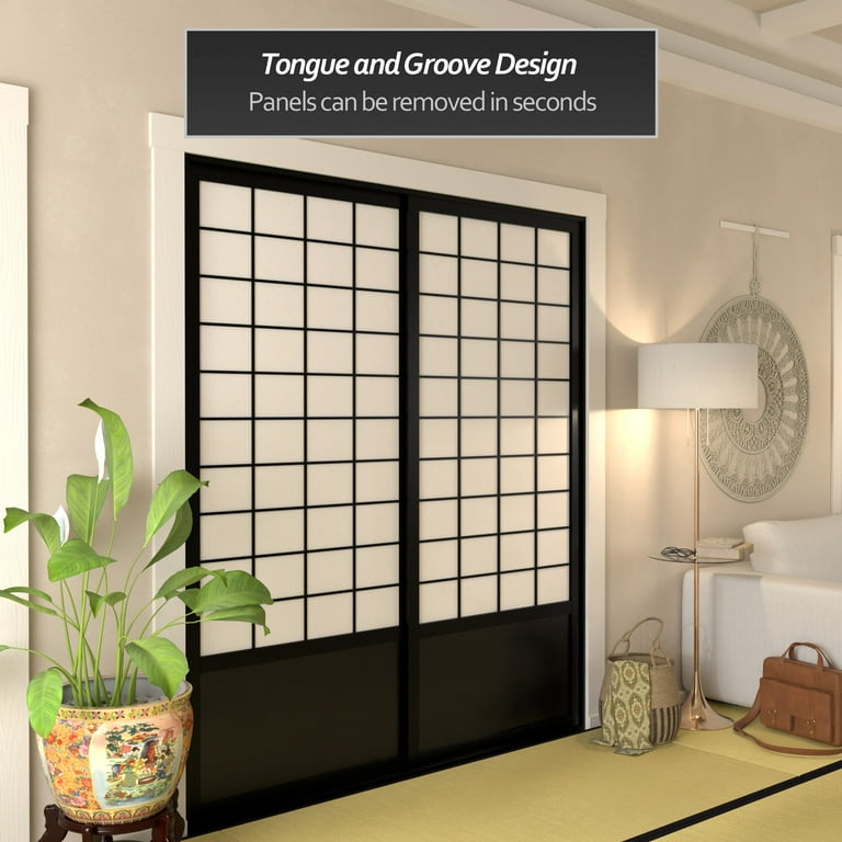 Shoji32r様 Red Lantern 7 ft. Tall Zen Shoji Sliding Door Kit (Double - Sided