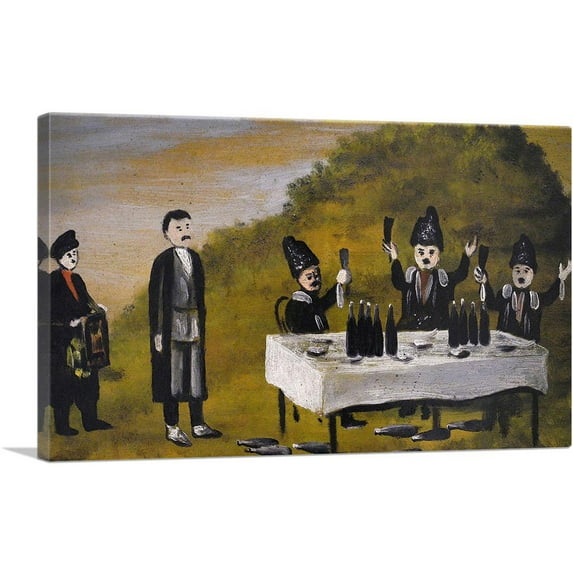 ARTCANVAS Saint George's Day In Bolnisi 1915 Canvas Art Print by Niko Pirosmani - Size: 26" x 18" (1.50" Deep)