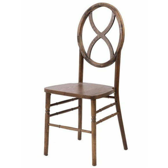 Commercial Seating Products W-411-VR-SandGlass-RDDW Veronique Series Stackable Sand Glass Wood Dining Chair - Dark Walnut