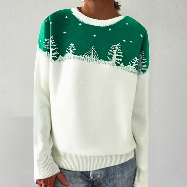 Isle Sweater Top Soft Knit Lightweight Knit Oversized Sweaters Crew Neck Loose Pullover Cropped Sweater Knitted Pullover Trendy Work Outfits Pullover Sweater Basic Sweater Tops White 4XL