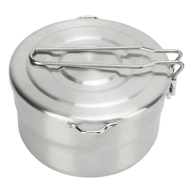 Pot Bento de Camping 1.5L, Pot de Camping 1.5L avec Poignée Pliable pour Randonnée