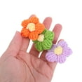 thumbnail image 5 of FRCOLOR 50pcs Handmade Crochet Flowers Sew On Patches Floral Petal Appliques Embellishments For Clothing Repair Diy Sewing Craft Decoration, 5 of 8
