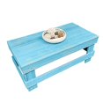 thumbnail image 1 of Natural Reclaimed Barnwood Rustic Farmhouse Coffee Table, USA Handmade Country Living Decor (Distressed Turquoise), 1 of 5