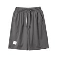 thumbnail image 6 of Ymyiu Summer Shorts for Men Men's Casual Classic Fit Elastic Waist Shorts with Drawstring Size XL(Grey, XL), 6 of 6